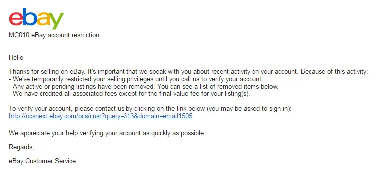 What are the effects of eBay account suspension?